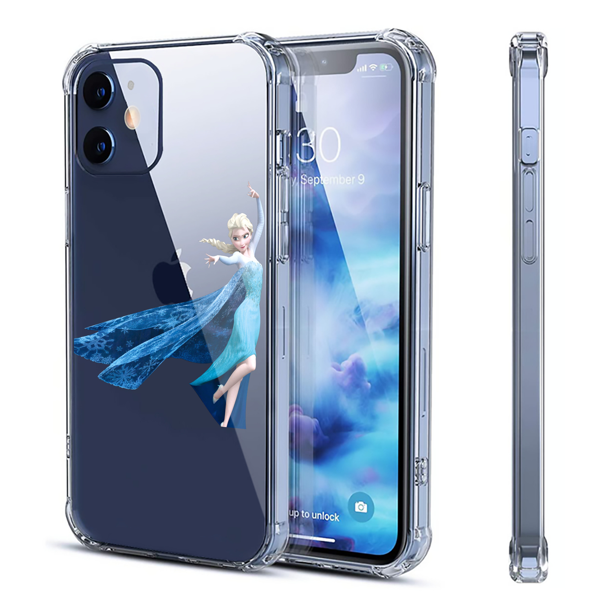 （画像用） アナと雪の女王 アンナ エルサ Frozen Anna Elsa 【iPhone 12シリーズ対応】透明スマホケース（クリアソフトケース）